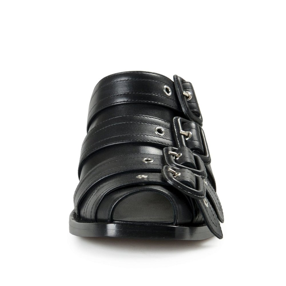 Burberry Women's "Barcroft" Black Heeled Mules Sandals Shoes US 6 IT 36 - Picture 5 of 8